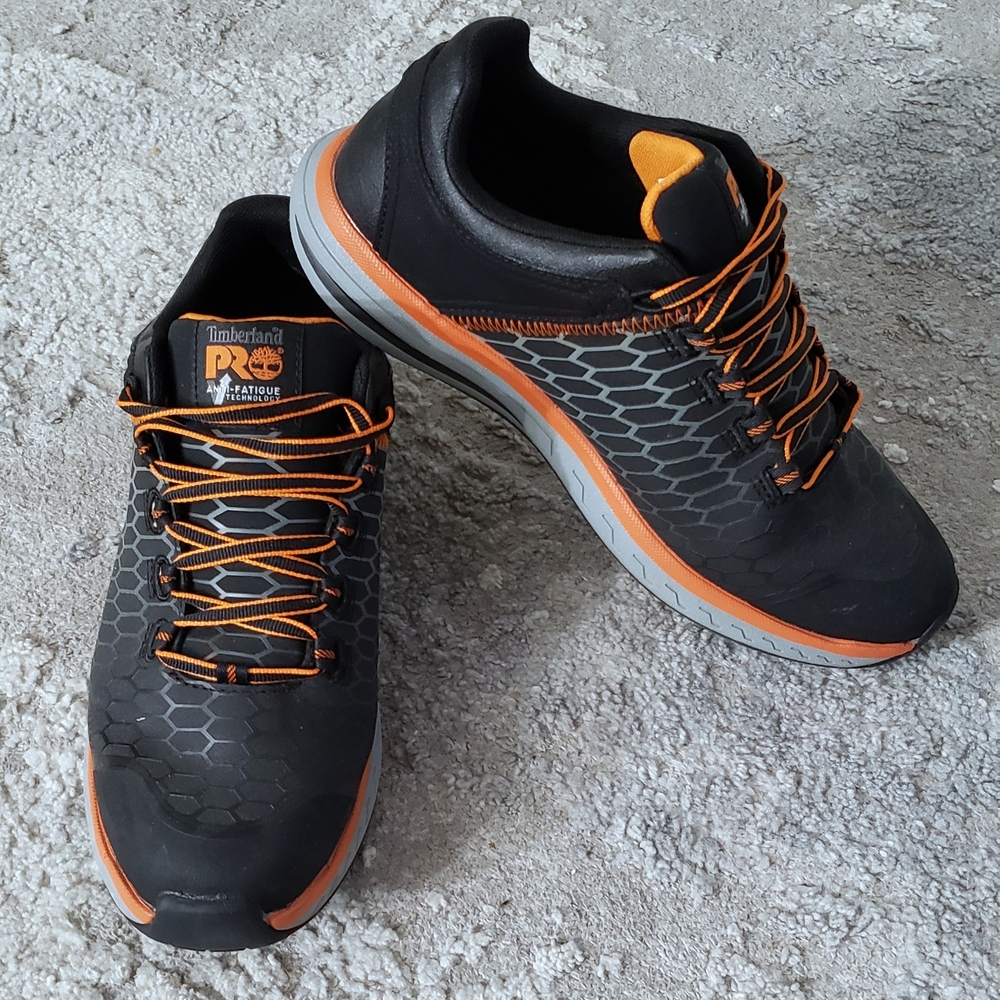Timberland PRO Men's Black and Orange Shoes
